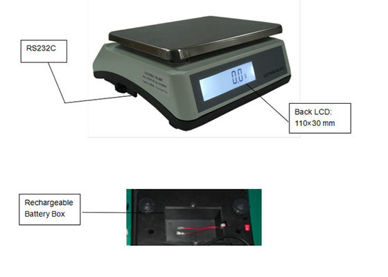 White Backlight LCD Display Digital Weighing Balance For Laboratory